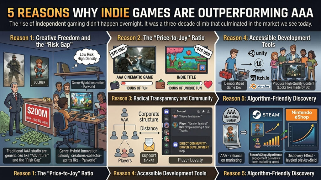 5 Reasons Why Indie Games Are Outperforming AAA