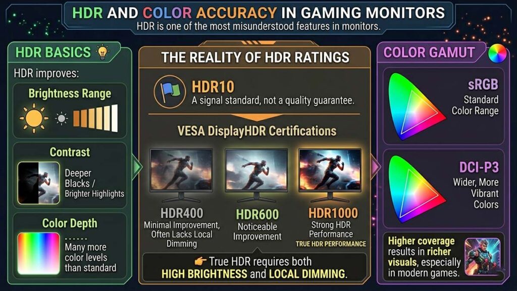 HDR and Color Accuracy in Gaming Monitors
