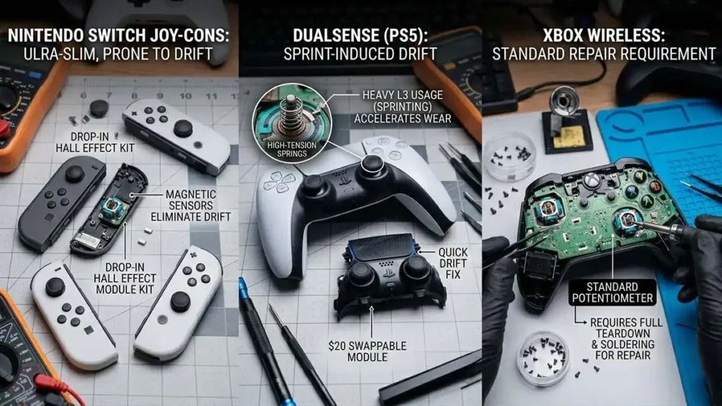PS5 vs. Xbox vs. Switch controllers