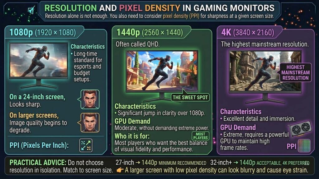 Resolution and Pixel Density in Gaming Monitors 2026
