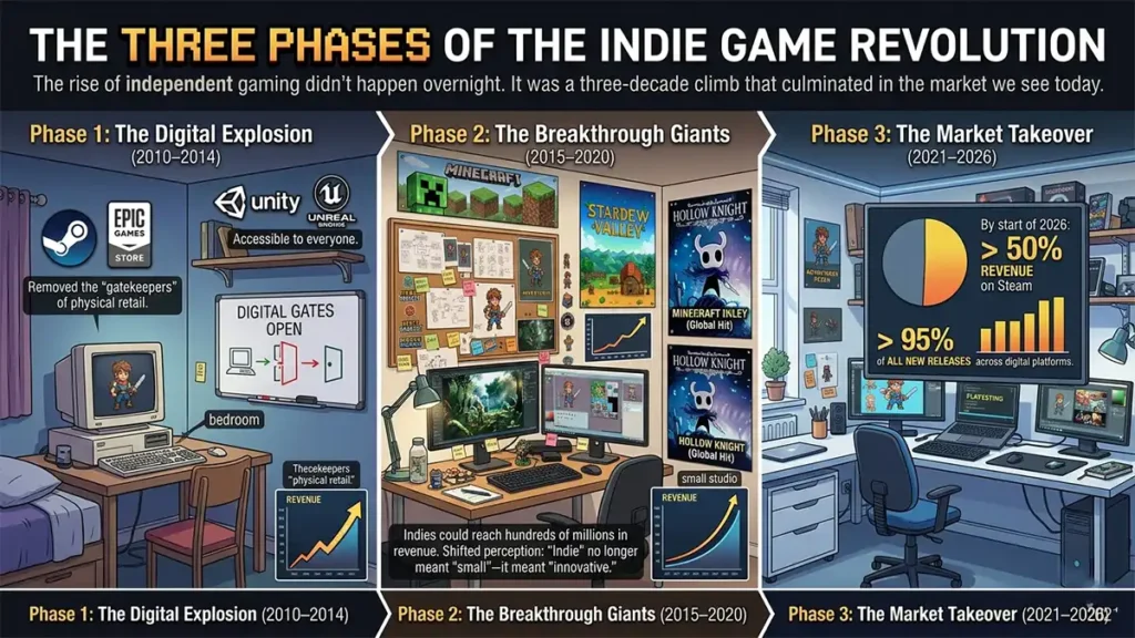 The Three Phases of the Indie Game Revolution1