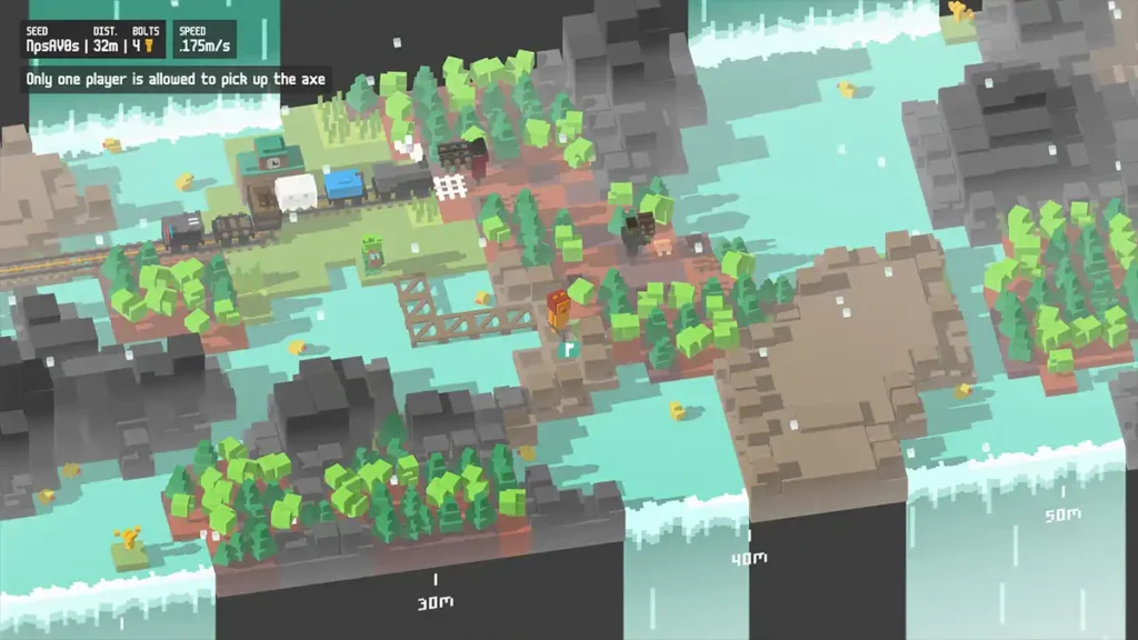 Unrailed gameplay