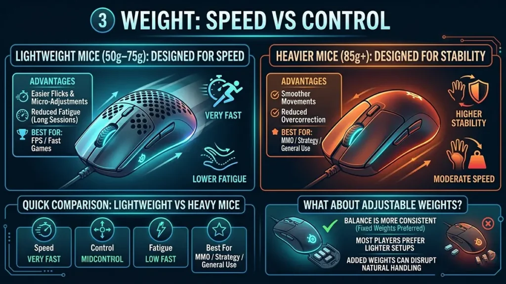 gaming mouse Weight