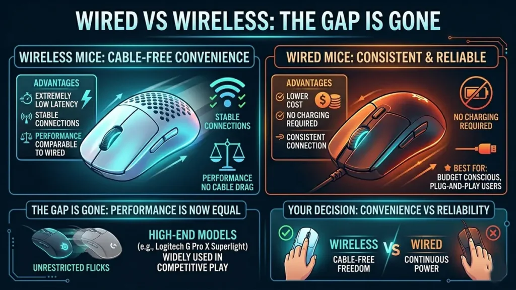 gaming mouse Wired vs Wireless