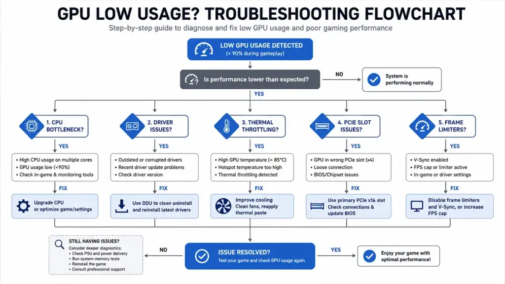gpu-low-usage-troubleshooting-flowchart